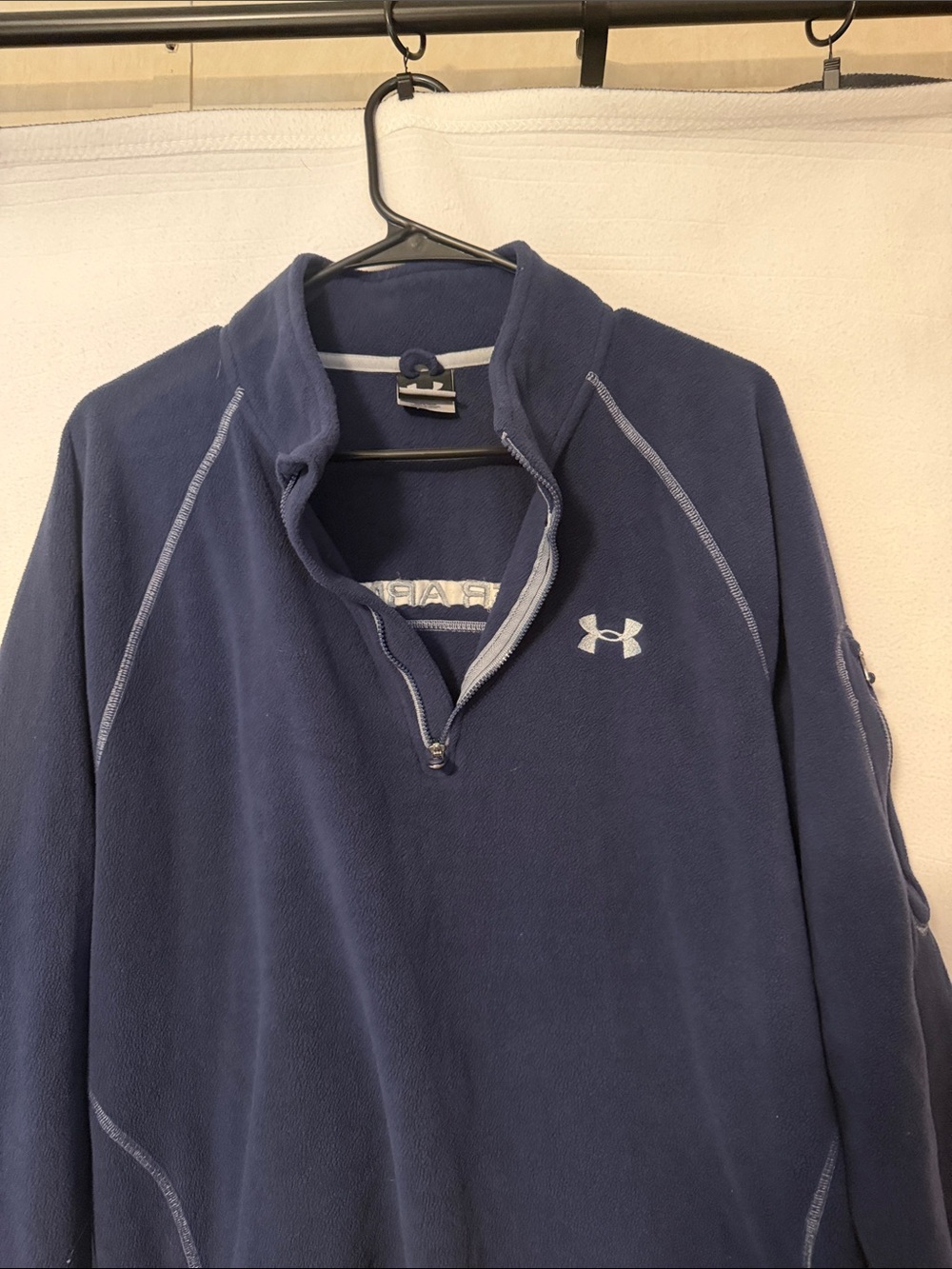Under Armour Navy Blue Quarter-Zip Fleece Pullover